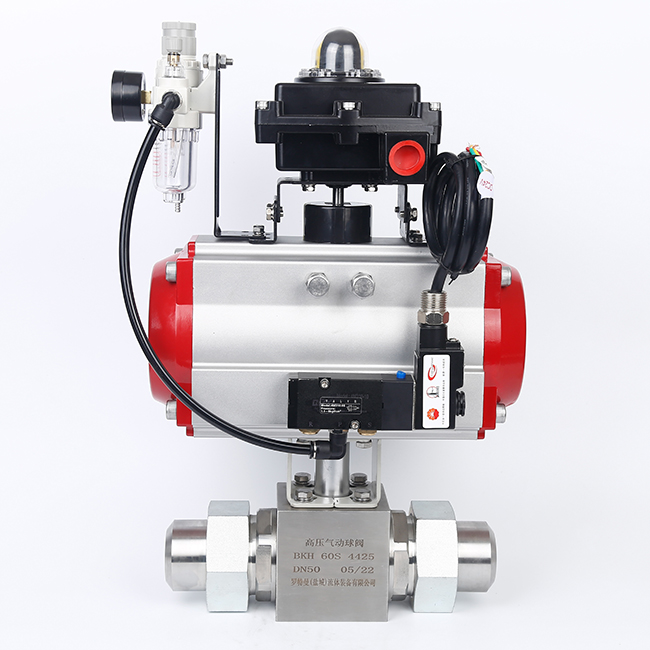 DN50氣動切斷閥，氣動高壓球閥